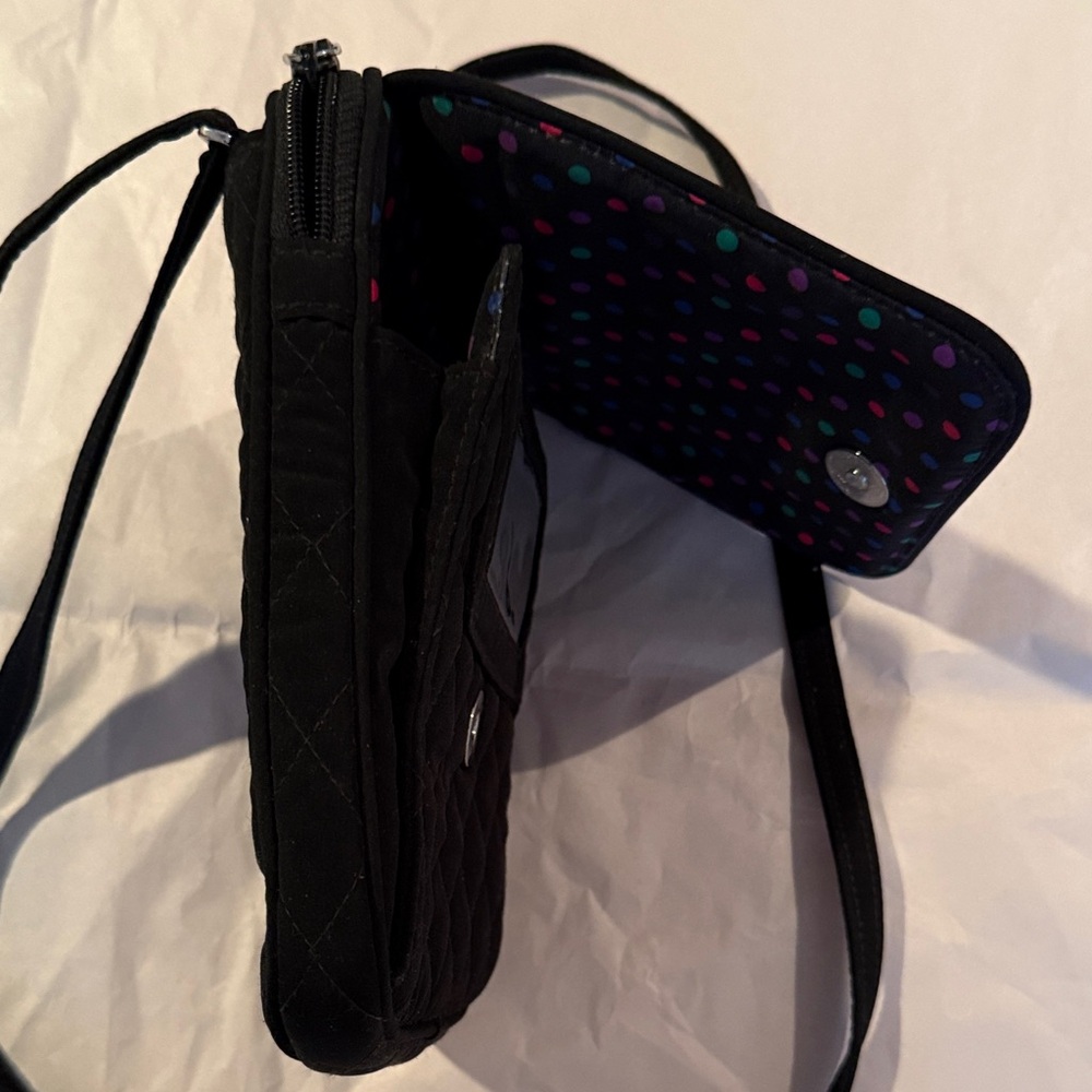 Vera Bradley Black Quilted Crossbody Bag - Picture 8 of 9
